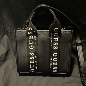 Guess Black Logo Strap Mini Tote